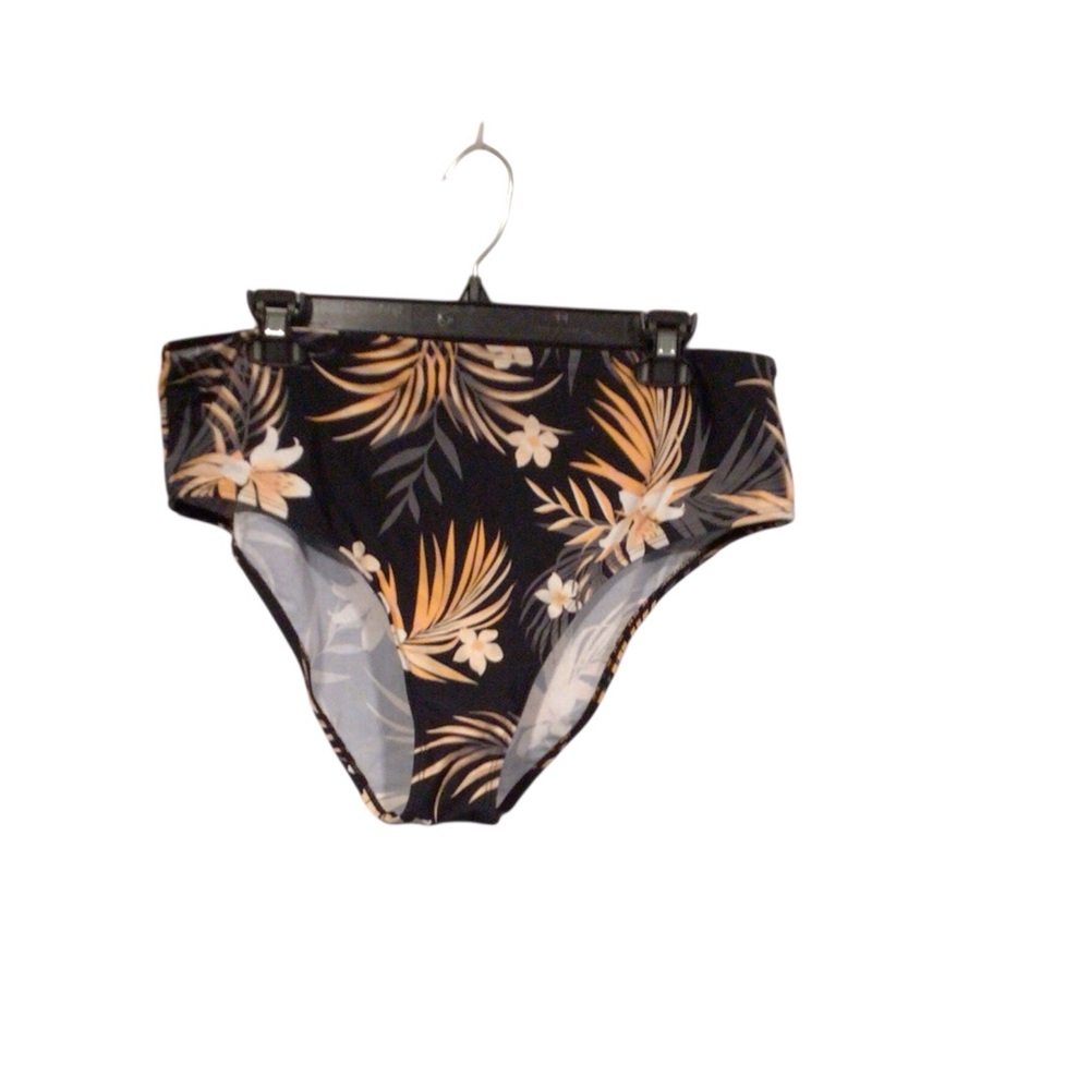 CUPSHE black and floral bikini bottoms size XL